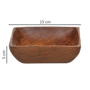 Natural Acacia Wood Eco-Friendly Modern Luxury Serving Bowl <b>Square</b> Wooden Bowl for Fruits <b>Kitchen</b> <b>Table</b> Use - Product Image 3
