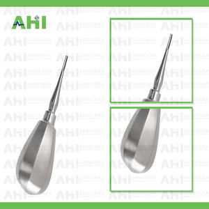 เครื่องมือถอนรากฟันแบบหมุน Dental Twist Root Elevator ทำจากสแตนเลส ได้รับการรับรองมาตรฐาน CE ระดับ Class I รุ่น AHI-6103 สีเงิน ด้ามจับตามหลักสรีรศาสตร์ รับประกัน 2 ปี - Product Image 2