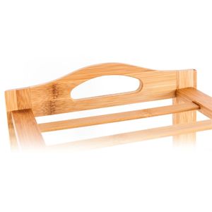Scarpiera Portatile a 6 Ripiani in Bambù, Multifunzione, Colore Legno, RT per Organizzazione Domestica - Product Image 5