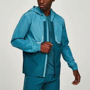 Men's Hooded Windbreaker <b>Jacket</b> With Pockets <b>Waterproof</b> Sporty Style Polyester Spring Casual Outerwear Regular - Product Image 2
