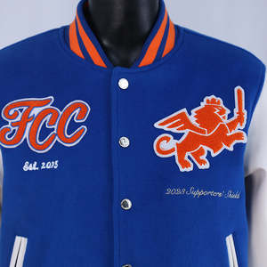 Chaqueta de lana de invierno con bordado de chenilla, parches personalizables al por mayor, chaqueta universitaria para hombre, chaqueta universitaria de moda urbana - Product Image 4