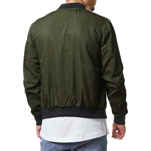 Trendy College Varsity Coat Compra a granel EE. UU. Chaqueta bordada de béisbol atlético para hombres Abrigo de bombardero de satén de moda Fabricante - Product Image 3