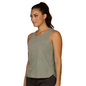 Débardeur court en coton biologique pour femme, respirant, délavé à la pierre, style Barnard - Product Image 3