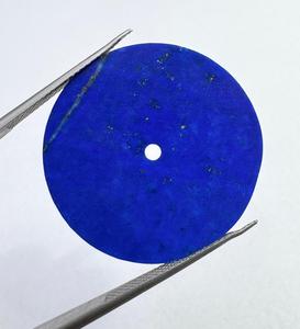 Cadran de montre en pierre précieuse Lapis Lazuli bleu royal naturel, 28,50 mm x 0,60 mm, pierre ronde, cadran de montre, pierres précieuses du Rajasthan, vente en gros - Product Image 2