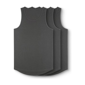 High Quality Custom Ribbed100%cotton Blank Cropped Tank Top Loose Essential Running <b>Sleeveless</b> <b>T</b> <b>Shirt</b> for Men - Product Image 3