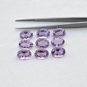 Pierre précieuse naturelle d'améthyste du Brésil de haute qualité, taille ovale facettée, calibrée, 10x12mm, faite à la main pour la fabrication de bijoux, vente en gros - Product Image 2