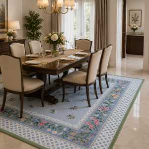 Tapis d'intérieur en laine de Nouvelle-Zélande noué à la main de qualité supérieure – Design oriental traditionnel de luxe pour salon, chambre, bureau et maison - Product Image 3