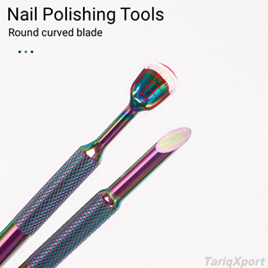 Meilleures ventes Xuchuang TX--124, pousse-cuticules double tête en acier inoxydable, 3 couleurs, réutilisable, durable, accessoires pour salon de manucure - Product Image 6