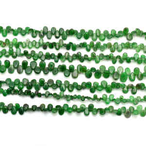 Perles en cristal de pierre précieuse naturelle de qualité supérieure en forme de poire verte lisse T-Savorite en gros pour la fabrication de bijoux, bracelets et colliers - Product Image 2