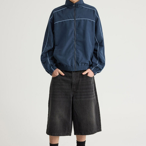 Veste de sport imperméable de haute qualité pour le camping en plein air, veste coupe-vent en polyester à fermeture éclair personnalisée en usine pour hommes - Product Image 1