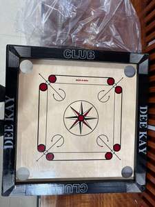 Tablero de Carrom de Práctica con Acabado Mate Superior para Práctica Profesional, con Monedas, Golpeador y Polvo Negro, Nuevo - Product Image 2