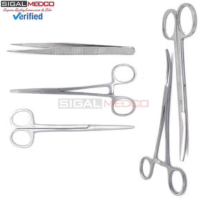 Kit de dissection et de suture de qualité supérieure en 7 pièces, pochette, instruments chirurgicaux en acier inoxydable, ensemble d'instruments médicaux pour étudiants, laboratoires de biologie, anatomie - Product Image 3