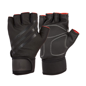 Professional Black Leather Gym <b>Gloves</b> Half Finger – Custom Logo Anti-Slip Gym <b>Training</b> <b>Gloves</b> for Men & Women - Product Image 1