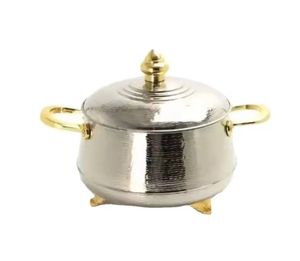 Plat à réchaud carré géométrique vert créatif avec couvercle en dôme en acier inoxydable et support à combustible – Chauffe-plat élégant pour buffet - Product Image 3