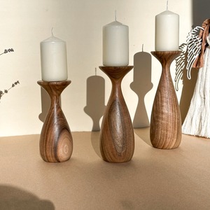 Portavelas de Madera Natural Premium para Ceremonias Tradicionales Navideñas, Decoración Moderna de Lujo, Ecológico y Hecho a Mano - Product Image 5
