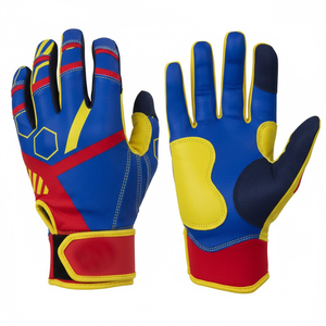 Gants de frappe de baseball pour ligue junior - Design respirant multicolore pour des performances et un confort améliorés - Product Image 5