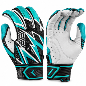 Gants de frappe de baseball pour hommes de haute qualité, logo personnalisé, cuir coloré pour l'extérieur, vente chaude, prix d'usine professionnel - Product Image 5