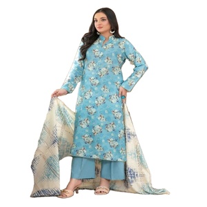 Belle robe Panjabi en viscose trois pièces élégante pour femmes tenue décontractée pakistanaise mariages fêtes autres occasions conçues - Product Image 1