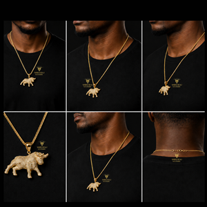 Collar con Colgante de Toro Iced Out en Plata de Ley 925 con Diamantes de Moissanita VVS, Colgante de Animal Estilo Hip Hop para Hombre, Venta al por Mayor - Product Image 3