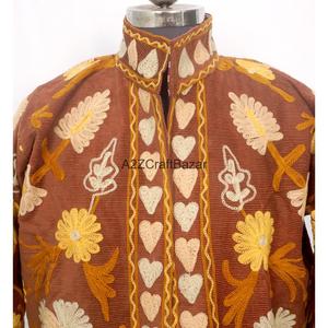 Wholesale Embroidered Breathable Cotton Lining Eco-Friendly Quick Dry Cotrise <b>Jackets</b> Unisex Coat for Autumn Ethnic Regular - Product Image 2