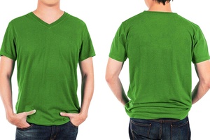 Camiseta 100% algodón para hombre, corte holgado, estampada, diseño simple, informal, manga corta, cuello redondo. - Product Image 4