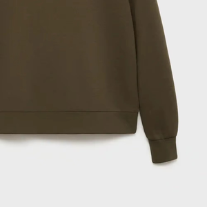 เสื้อฮู้ดดี้สีน้ำตาลมะกอกพรีเมียมสำหรับผู้ชาย ผ้าคอตตอนผสมเนื้อหนา สไตล์ลำลองสุดหรู เสื้อกันหนาวแบบสวมหัวสำหรับฤดูหนาว - Product Image 5