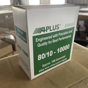 Grapas APLUS 80/10-10000, Corona de 12.9mm, Vástago de 0.65x0.95mm, Longitud de 10mm, 10000 unidades/caja - Product Image 1
