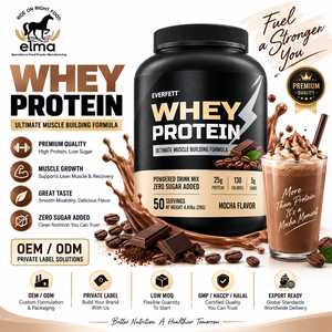 Concentrado de Proteína de Suero de Leche Elma Food 1KG Sin Azúcar Añadido 50 Porciones Fórmula de Crecimiento Muscular con BCAA Proteína en Polvo Sin GMO - Product Image 1