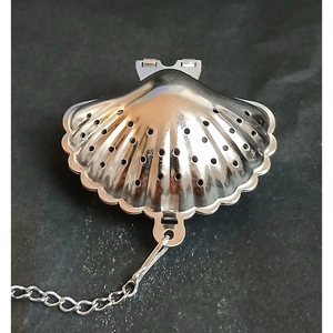 Sea Shell Design <b>Silver</b> Plated Metal Tea <b>Coffee</b> Infuser For Drinking Kitchen Ware Accessories <b>Table</b> Decoration Products Supplies - Product Image 4