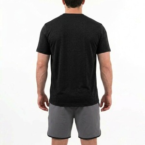 Essential Charcoal Crew Neck <b>T</b> <b>Shirt</b> <b>and</b> Performance <b>Shorts</b> <b>Set</b> for <b>Men</b> Breathable Lightweight Summer Active Casual Outfit - Product Image 6