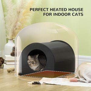 Cucce e Arredi per Animali Domestici: Cuccia Invernale Impermeabile per Gatti da Interno ed Esterno per Più Gatti, Nera - Product Image 6