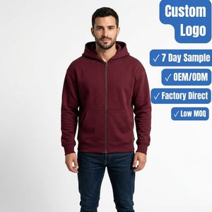 Custom Men's Everyday <b>Zip</b> Hoodie OEM ODM Private Label Clothing Manufacturer - Product Image 1
