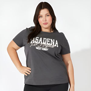 Camiseta Gráfica de Verano para Mujer, Tallas Grandes, Estilo Casual, 100% Algodón, Venta al Por Mayor - Product Image 2