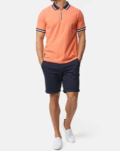 Chemise Homme Manches Courtes Demi-Zip Personnalisée Imprimée 3D en Relief Coupe Ample Mélange Polyester/Coton Motif Uni Haute Qualité - Product Image 6