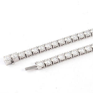 Premium Quality Hip Hop VVS Moissanite Link Chain Tennis Necklace Diamond Look Available Sale - Product Image 2