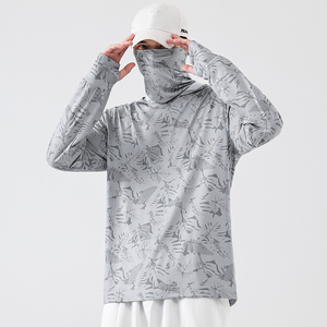 Sudadera con Capucha de Pesca para Hombre, Protección Solar, Azul Rey, Lisa, con Máscara Facial Integrada, UPF 50+, Protección UV, Manga Larga - Product Image 6