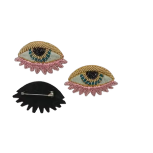 Broches œil maléfique brodées à la main - Product Image 1