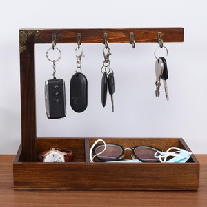 Mahogany Wood Premium <b>Key</b> Organizer with Metal Frame - Wholesale Executive Desk Organizer - Product Image 2