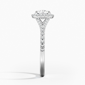 BOJ <b>Ring</b> 0104 Round Cut 925 <b>Silver</b> Halo Stone Prong Setting <b>Solitaire</b> Diamond <b>Ring</b> 2ct D Color VVS1 Moissanite GRA Certified - Product Image 3