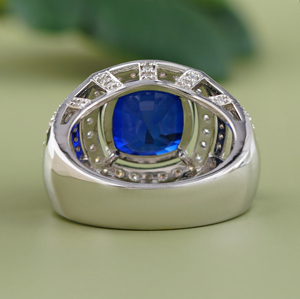 Anillo de Compromiso ZAWO HOUSE Clásico, Chapado en Plata 925, con Perla de Agua Dulce y Moissanita, Corte Brillante, Unisex - Product Image 1