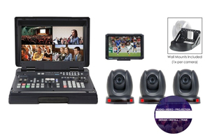 Ensemble de commutateur vidéo tout-en-un HS-1600T Mark II avec 3 caméras 3PTC-140T - Product Image 2
