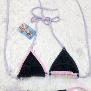 Ensemble de bikini sexy taille standard pour femme, anti-UV, respirant, séchage rapide, polyester/nylon, 2 pièces, vêtements de plage, service OEM - Product Image 4