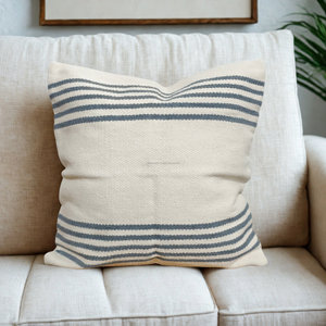 Fundas de Almohada de Verano Estilo Rústico, Plegables, con Rayas en Tonos Neutros, Tejidas, para un Aspecto Elegante, Decorativas - Product Image 2