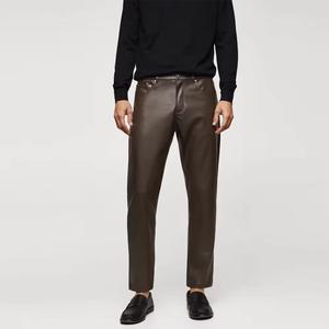 Hot Sale Leather Pants With Customization Logo and Printing OEM Good Quality Breathable Cowhide Leather Pants - Product Image 1