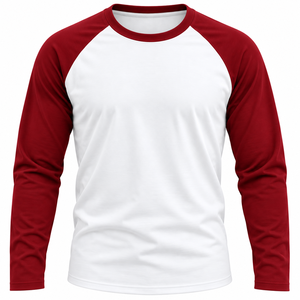 Custom Men’s Long <b>Sleeve</b> <b>Raglan</b> <b>T</b>-<b>Shirt</b> Baseball Tee Crew Neck Casual Cotton <b>Shirt</b> - Product Image 2