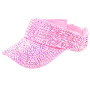 High Quality 100%Polyester Adjustable Long Wide Curved Brim UPF50+ Packable UV Protection Rhinestone Visors Beach Sports Outdoor - Product Image 6