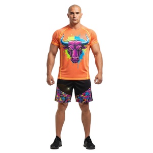 T-shirts à col rond à séchage rapide pour hommes, tissu doux, respirant, coupe confortable, idéal pour la salle de sport, fournisseur OEM, étiquette privée - Product Image 1