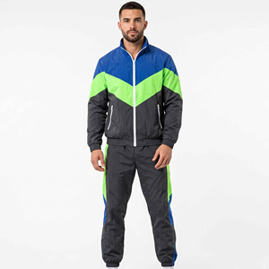 Trending Printed Windbreaker Tracksuit 2-Piece Trouser <b>Hood</b> Jacket Eco-Friendly Polyester/Nylon Hip Hop Men - Product Image 1