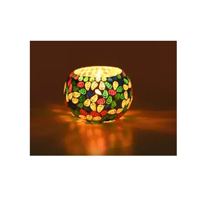 Factory Antique Mosaic Glass <b>Candle</b> Holder <b>Cheap</b> Tealight Holder Glass <b>Candle</b> Holder for Wedding Decorative - Product Image 3