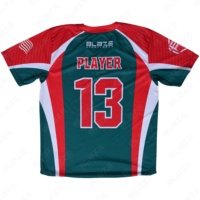 Maillot de baseball rouge personnalisé OEM, col en V, tissu peigné, broderie noire, vente en gros, pour homme
